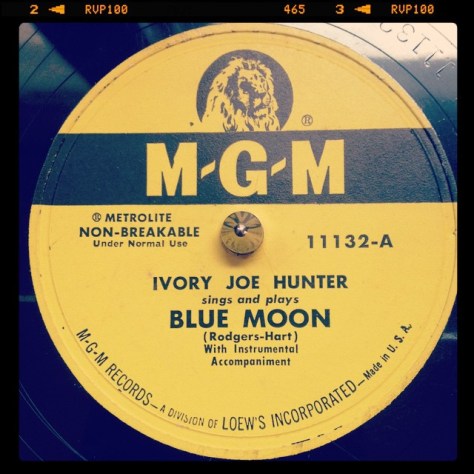 Random Record Pick: Ivory Joe Hunter, Blue Moon / U Name It #vinyl #78 #rnb #boogiewoogie #blues