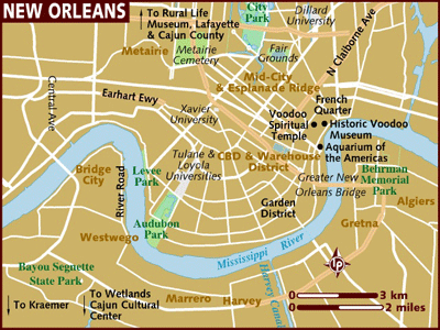 Map of New Orleans