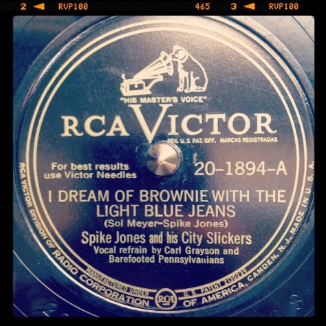 Random Record Pick: Spike Jones and his City Slickers, I Dream of Brownie with the Light Blue Jeans / Jones Polka #vinyl #78 #spikejones