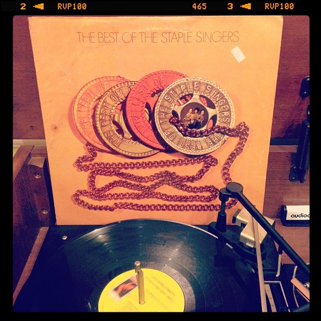 Vinyl record of The Best of the Staples Singers.