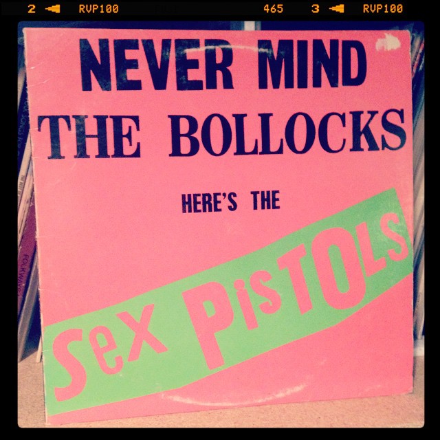 Vinyl record of Never Mind the Bullocks Here's the Sex Pistols.