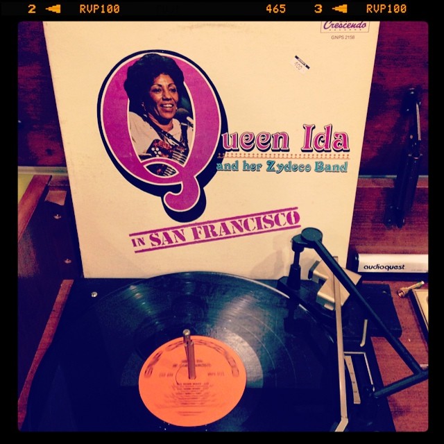 Vinyl record of Queen Ida and her Zydeco Band, In San Francisco.