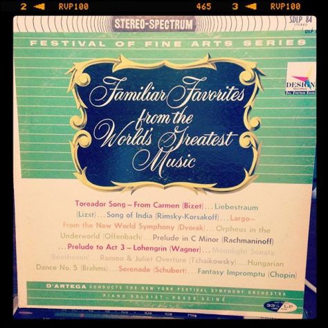 Random Record Pick: Familiar Favorites from the World's Greatest Music #vinyl #instavinyl #vinylgram #classical #rachmaninoff #beethoven #dvorak #wagner #tchaikovsky #brahms #chopin #schubert