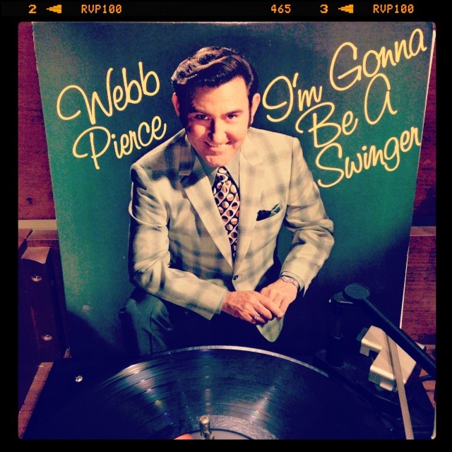 Vinyl record of Webb Pierce, I'm Gonna Be A Swinger.