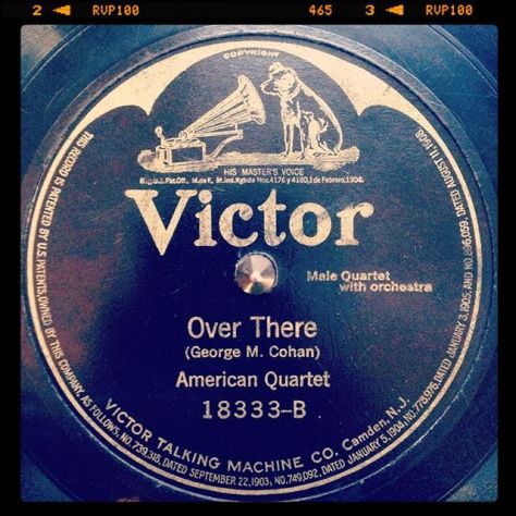 Random Record Pick: American Quartet, Over There / Conway's Band, Battle of Gettysburg #vinyl #instavinyl #vinylgram #78rpm #victor #quartet #patriotic