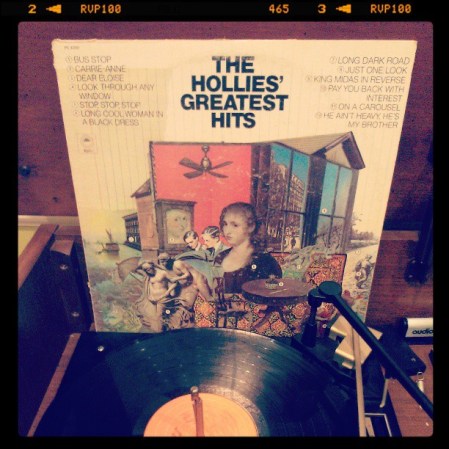 Vinyl record of The Hollies' Greatest Hits.