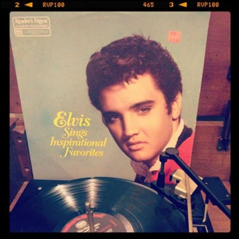 Vinyl record of Elvis Sings Inspirational Favorites.