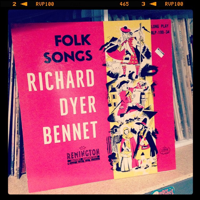 Vinyl record of Richard Dyer Bennet, Folk Songs.