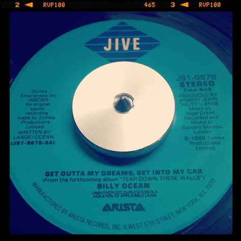 Random Record Pick: Billy Ocean, Get Outta My Dreams, Get Into My Car / Showdown #vinyl #45 #jive #rnb