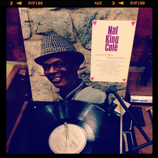 Vinyl record of Nat King Cole, Love Is A Many Splendid Thing.