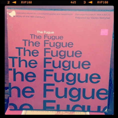 Random Record Pick: The Fugue by Vaclav Nelhybel #fugue #vinyl #woodwind #harpsichord #folkways