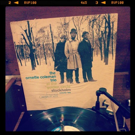 Vinyl record of The Ornette Coleman Trio at the "Golden Circle" Stockholm, Volume 2.