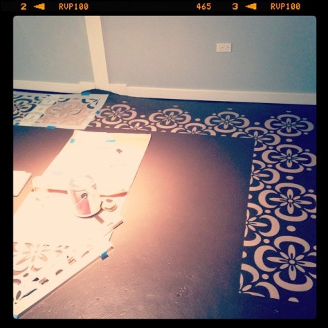 Sometimes stenciling the floor is an option.