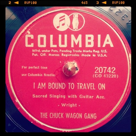 Random Record Pick: The Chuck Wagon Gang, I Am Bound To Travel On / Come Unto Me #vinyl #78 #gospel #country #folkmusic