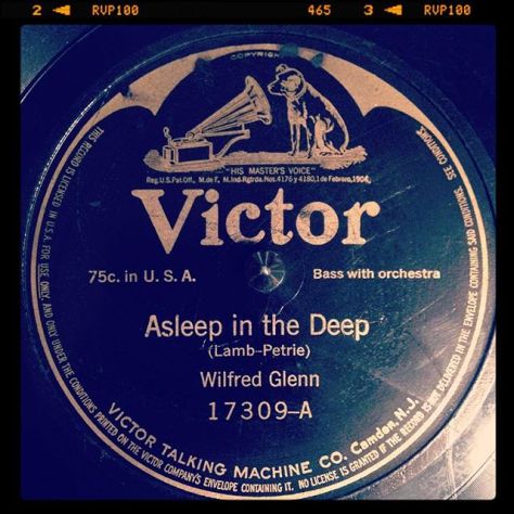 Random Record Pick: Wilfred Glenn, Asleep in the Deep / Rocked in the Cradle of the Deep #vinyl #instavinyl #vinylgram #78rpm #vocals #bass