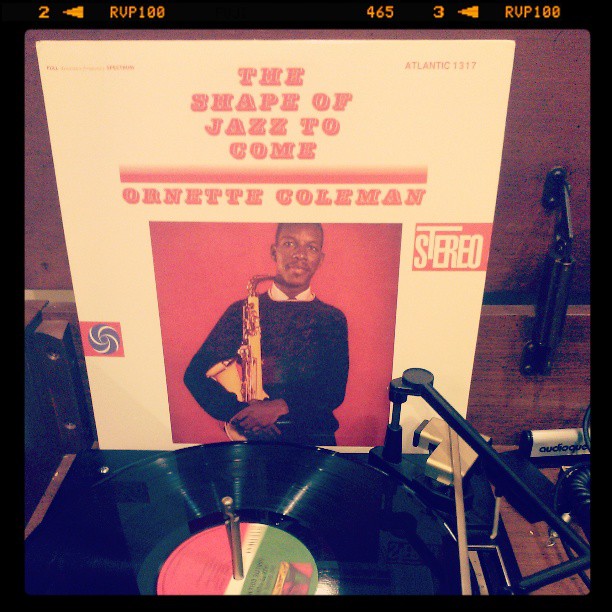 Vinyl record of Ornette Coleman, The Shape of Jazz to Come.