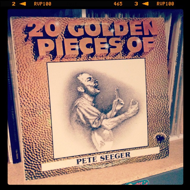 Vinyl record of 20 Golden Pieces of Pete Seeger.