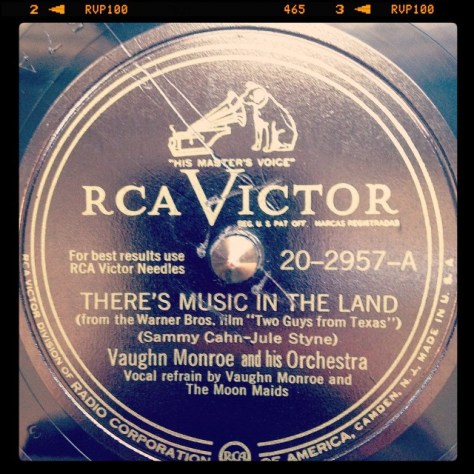 Random Record Pick: Vaughn Monroe, There's Music in the Land / Ev'ry Day I Love You #vinyl #78 #bigband
