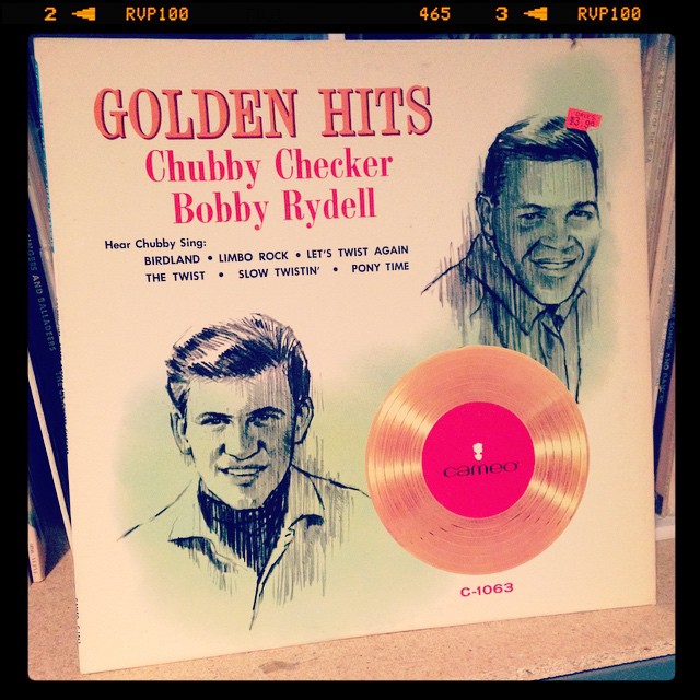 Vinyl record of Golden Hits, Chubby Checker and Bobby Rydell.