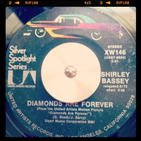 Random Record Pick: Shirley Bassey, Diamonds are Forever / This is My Life #vinyl #45 #soundtrack #bond #pop #007
