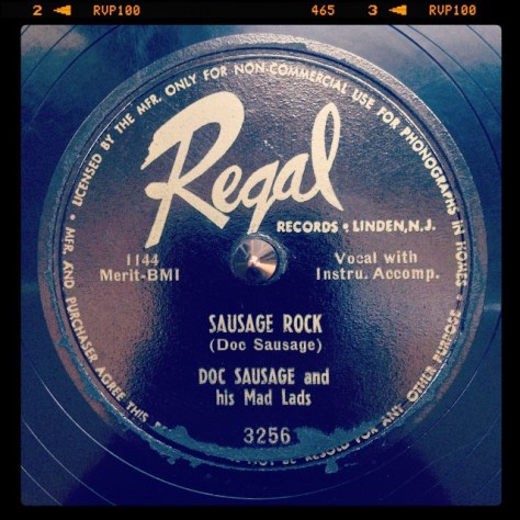 Random Record Pick: Doc Sausage and his Mad Lads, Sausage Rock / I've Been a Bad Boy #vinyl #78 #jazz #swing