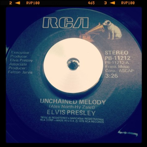 Random Record Pick: Elvis Presley, Unchained Melody / Softly, As I Leave #vinyl #45 #elvis