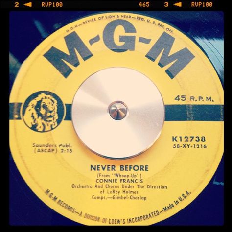 Random Record Pick: Connie Francis, Never Before / My Happiness #vinyl #45rpm