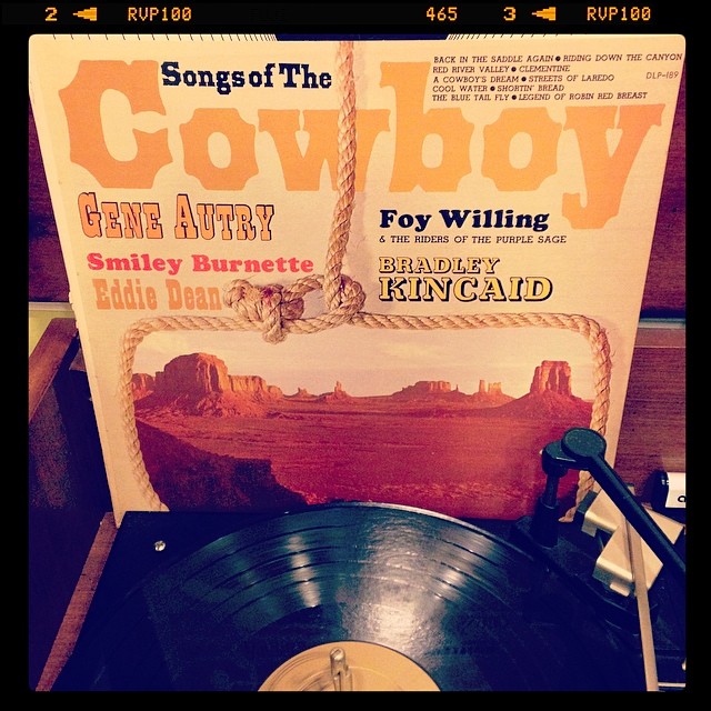 Vinyl record of Songs of The Cowboy.