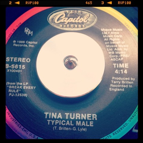 Random Record Pick: Tina Turner, Typical Male / Don't Turn Around #vinyl #45 #tinaturner #rnb #soul