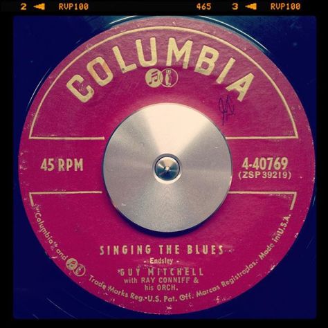 Random Record Pick: Guy Mitchell, Singing the Blues / Crazy with Love #vinyl #instavinyl #45rpm #bigband #country
