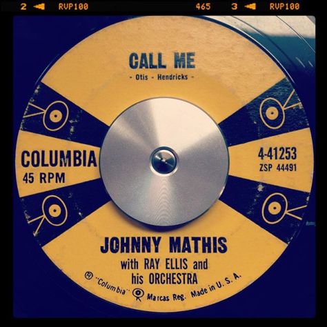 Random Record Pick: Johnny Mathis, Call Me / Stairway to the Sea #instavinyl #vinyl #45rpm