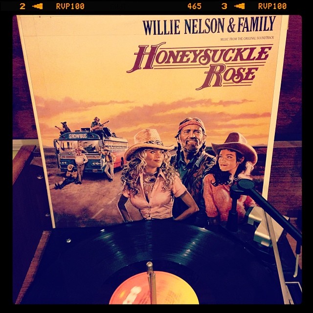 Vinyl record of Willie Nelson & Family, Honeysuckle Rose.