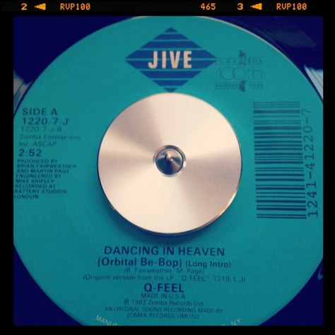 Random Record Pick: Q-Feel, Dancing in Heaven / At the Top #vinyl #45 #jive #newwave