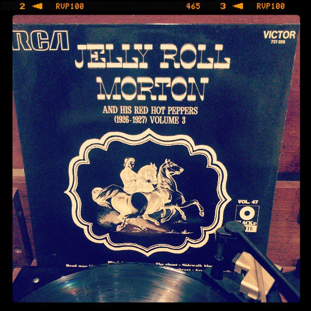 Vinyl record of Jelly Roll Morton and His Red Hot Peppers, (1926-1927) Volume 3.