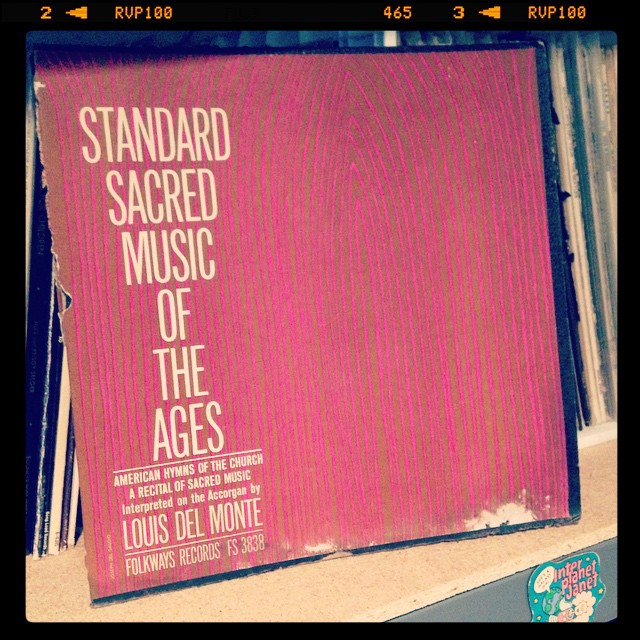 Vinyl record of Standard Sacred Music of the Ages.