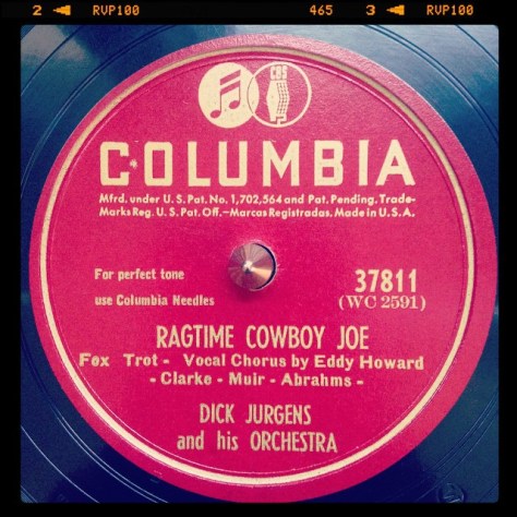 Random Record Pick: Dick Jurgens, Ragtime Cowboy Joe / Elmer's Tune #vinyl #78 #bigband #swing