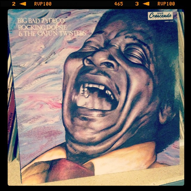 Vinyl record of Big Bad Zydeco, Rocking Dopsie & the Cajun Twisters.