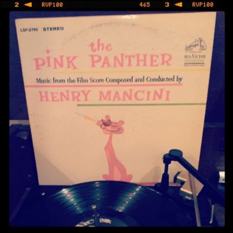 Vinyl record of The Pink Panther, Music from the Film Score Composed and Conducted by Henry Mancini.