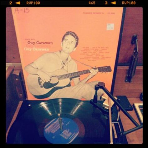 Vinyl record of Songs with Guy Carawan.