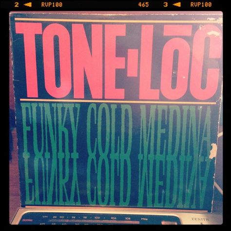 Random Record Pick: Tone-Lōc, Funky Cold Medina (12 inch single) #vinyl #toneloc #funkycoldmedina #rap #hiphop #instavinyl #vinyljunkie #nowspinning #vinyligclub #recordcollection #vinylgram