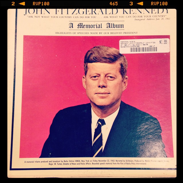 Vinyl record of John Fitzgerald Kennedy, A Memorial Album.