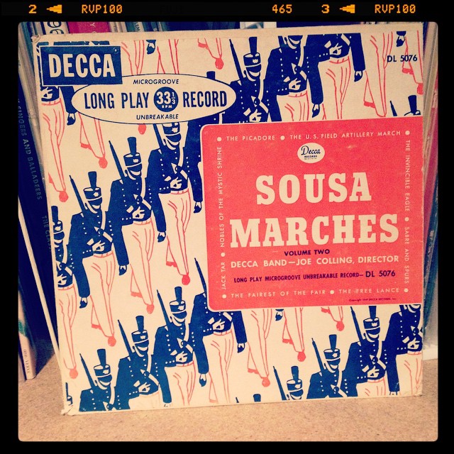 Vinyl record of Sousa Marches, Volume Two.