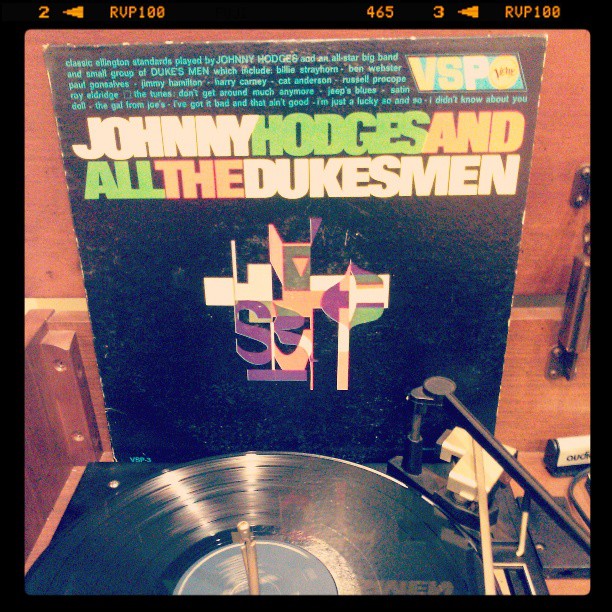 Vinyl record of Johnny Hodges and All the Duke's Men.