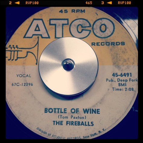 Random Record Pick: The Fireballs, Bottle of Wine / Can't You See I'm Tryin' #vinyl #45 #rocknroll #50s #60s