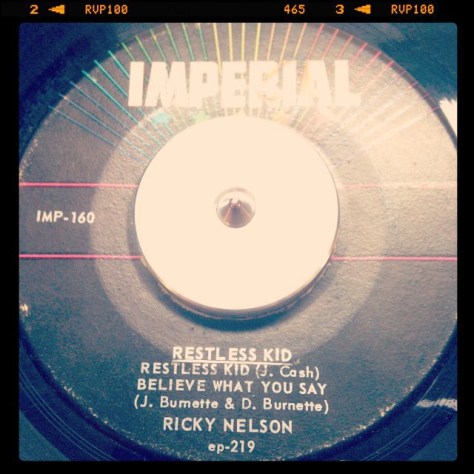 Random Record Pick: Ricky Nelson, Restless Kid / Believe What You Say / It's All in the Game / You Tear Me Up #vinyl #rockabilly #rickynelson