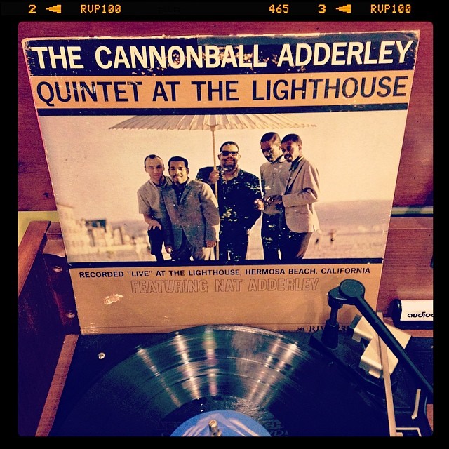Vinyl record of The Cannonball Adderley Quintet at the Lighthouse.
