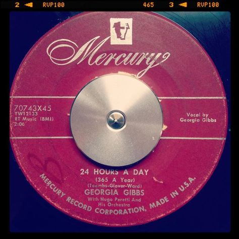 Random Record Pick: Georgia Gibbs, 24 Hours A Day (365 A Year) / Goodbye To Rome #vinyl #instavinyl #45rpm #bigband #jazz #rnb #rockandroll
