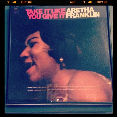Random Record Pick: Aretha Franklin, Take It Like You Give It #vinyl #aretha #rnb #blues