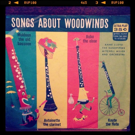 Random Record Pick: Songs About Woodwinds #vinyl #78 #woodwind #childrensmusic