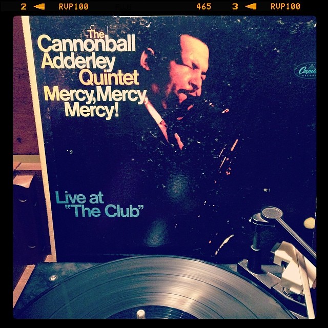Vinyl record of The Cannonball Adderley Quintet, Mercy, Mercy, Mercy! (Live at "The Club").